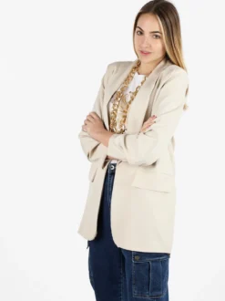 Vanita Blazer donna aperto con maniche arricciate