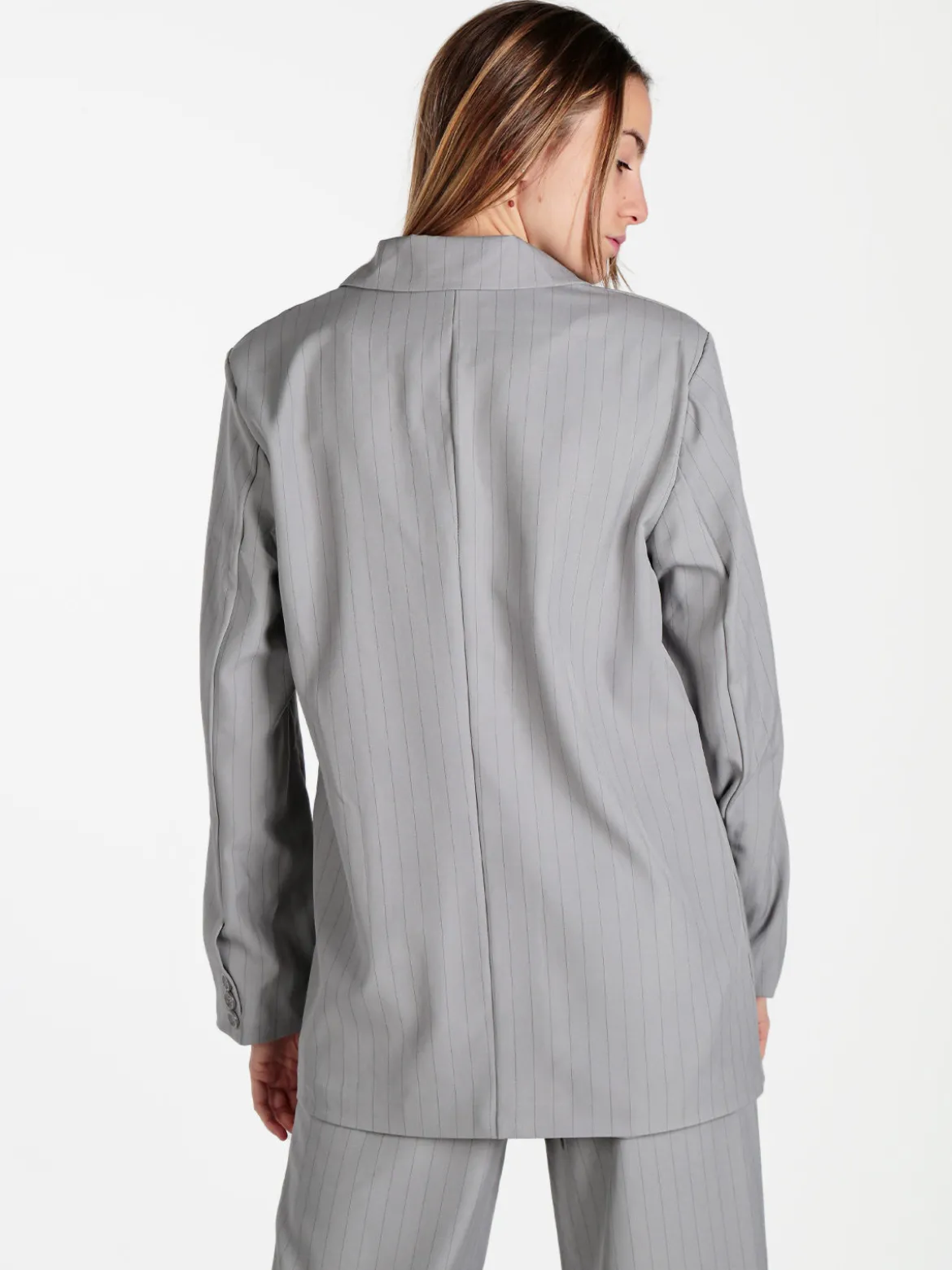 Vanita Blazer donna gessato con chiusura a doppio petto