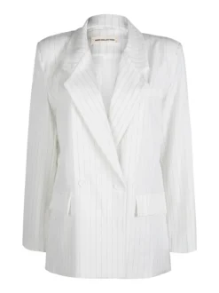 Vanita Blazer donna gessato con chiusura a doppio petto
