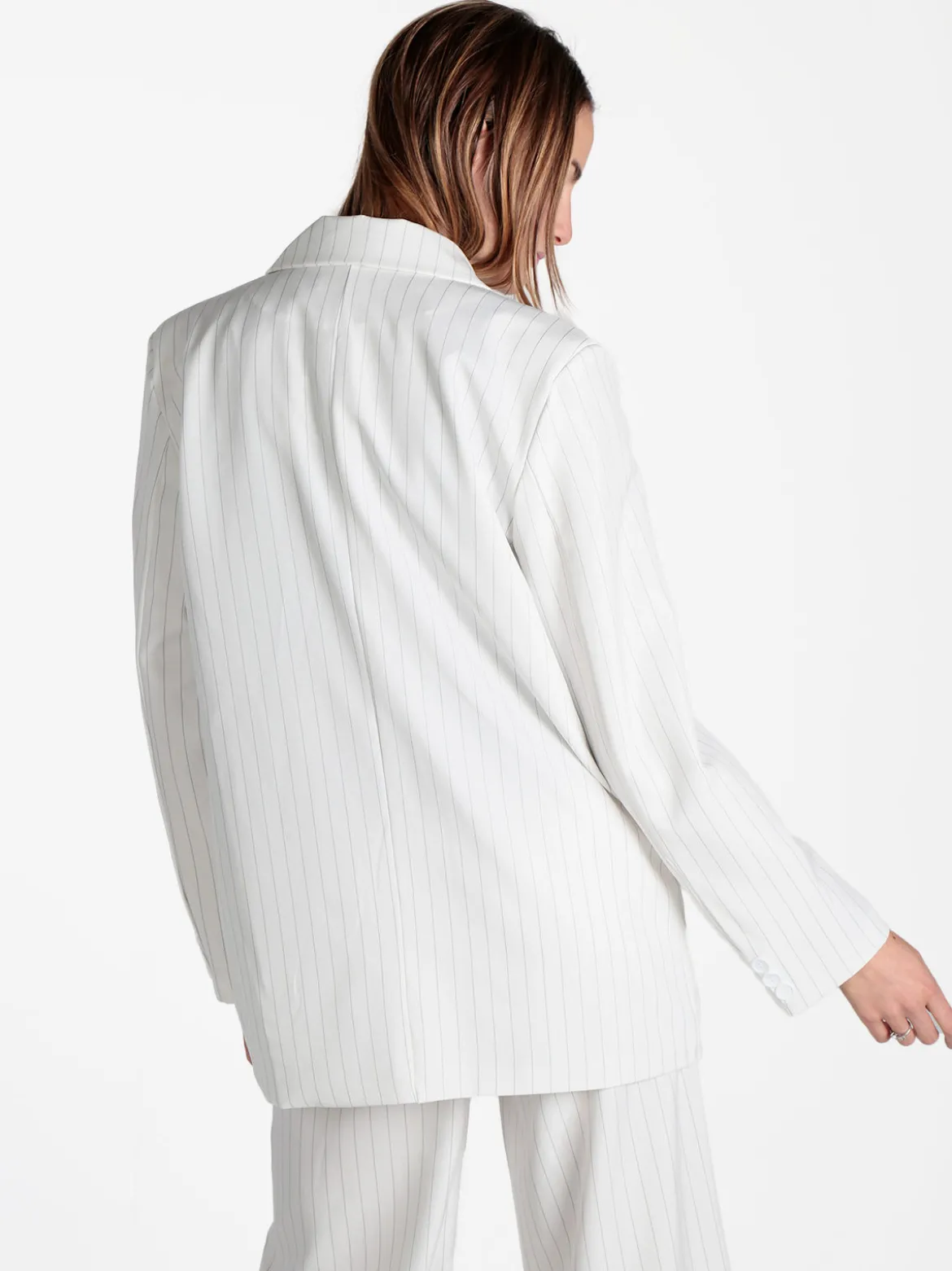 Vanita Blazer donna gessato con chiusura a doppio petto