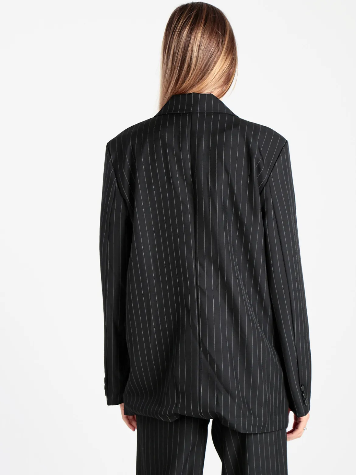 Vanita Blazer donna gessato con chiusura a doppio petto