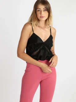 Vanita Top donna effetto raso
