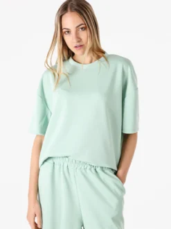 Vanita T-shirt donna oversize in felpa - acqua marina