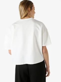 Vanita T-shirt donna oversize in felpa - bianco