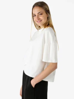 Vanita T-shirt donna oversize in felpa - bianco