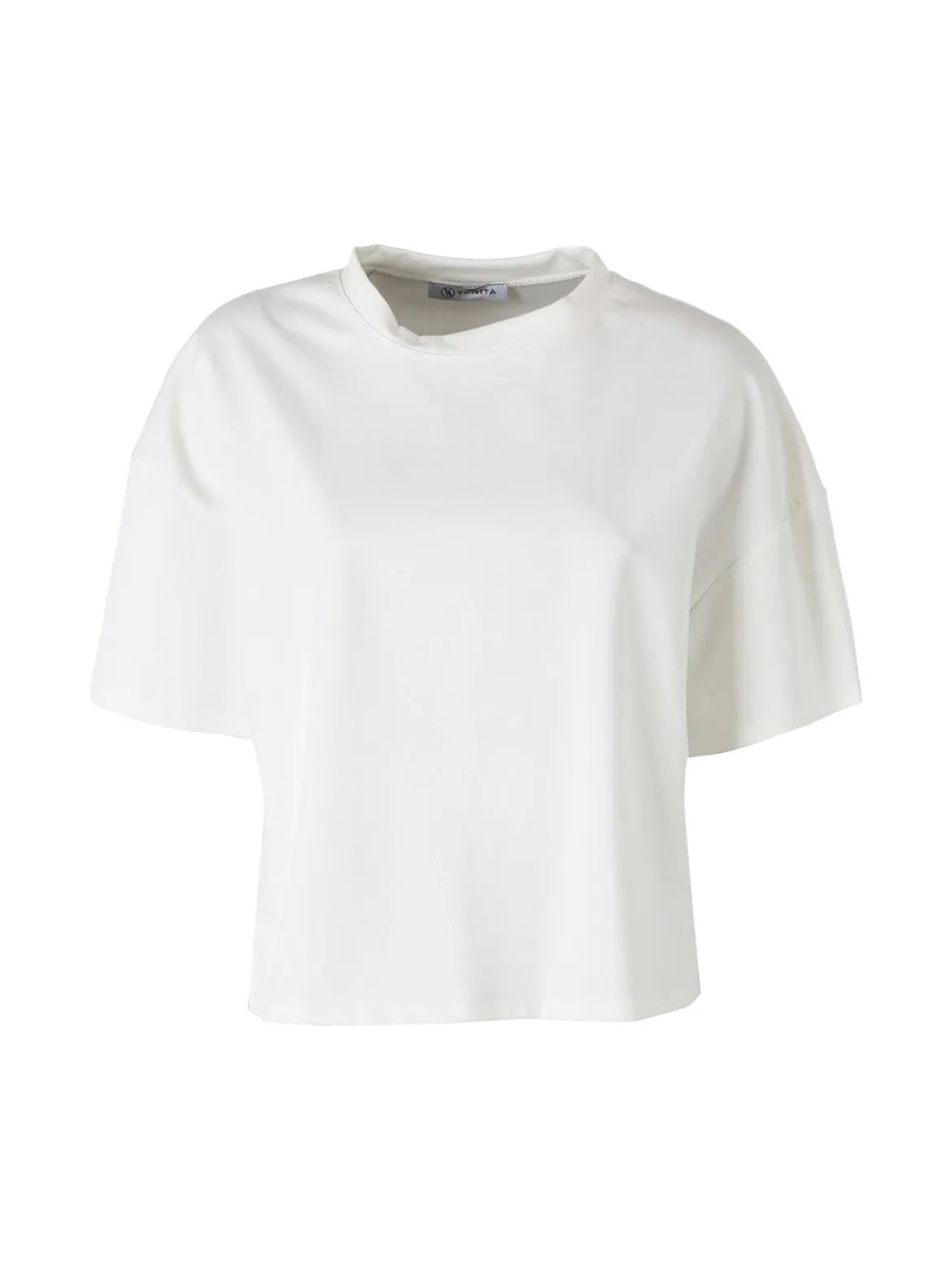 Vanita T-shirt donna oversize in felpa - bianco