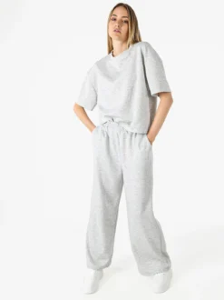 Vanita T-shirt donna oversize in felpa - grigio