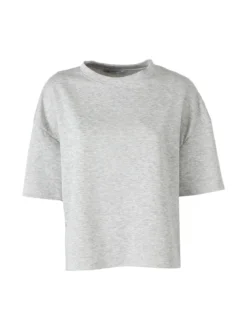 Vanita T-shirt donna oversize in felpa - grigio