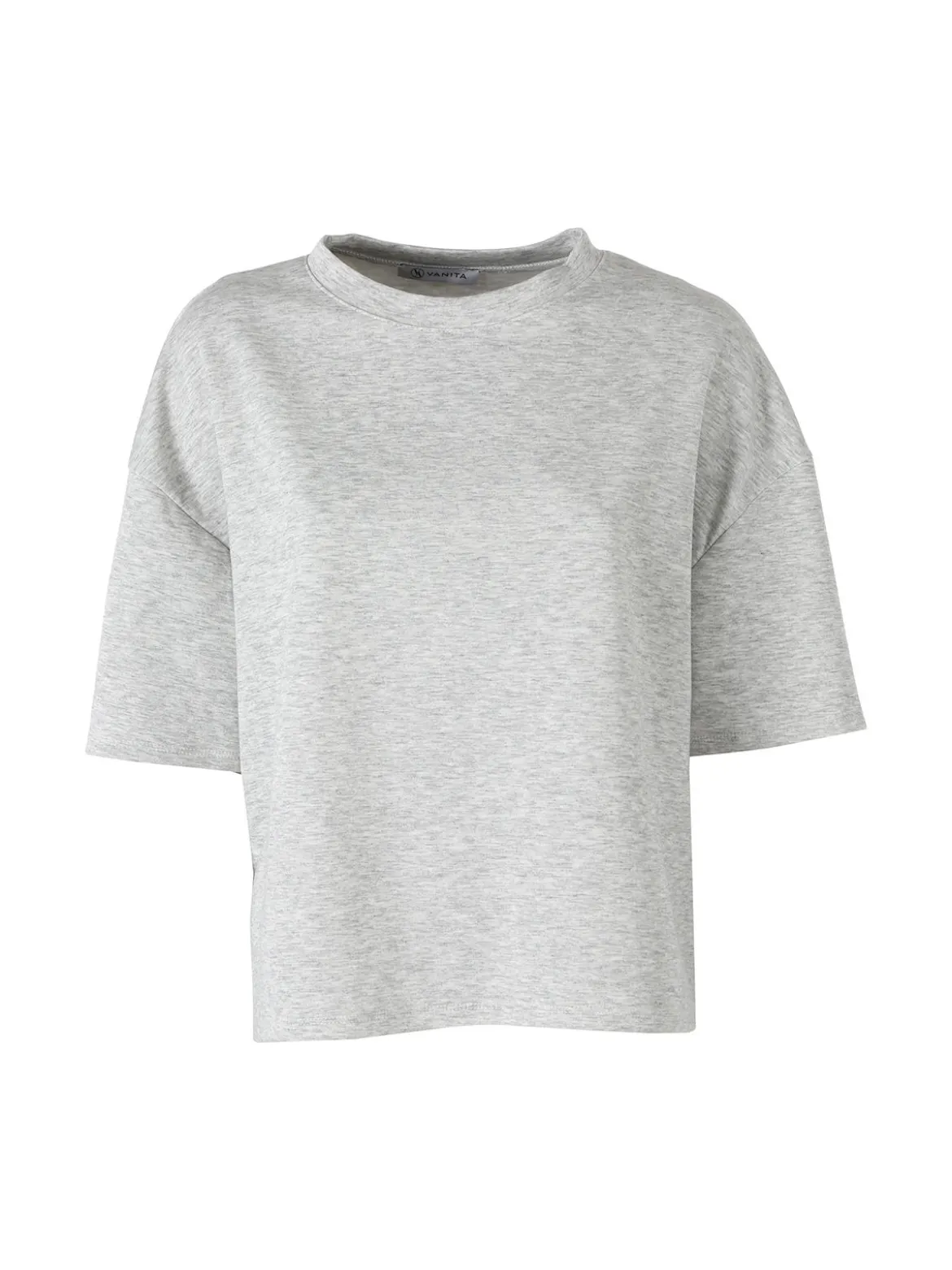 Vanita T-shirt donna oversize in felpa - grigio