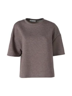Vanita T-shirt donna oversize in felpa - moro