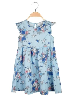 Vanity Girl'S Vestito da bambina floreale con maniche corte a volant