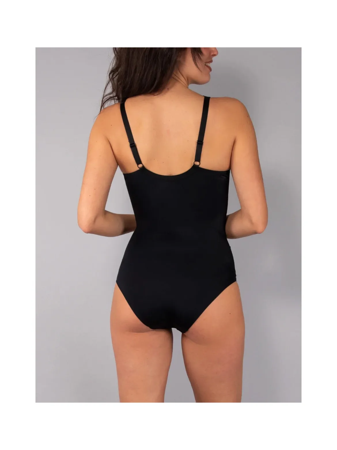 Verde Veronica AR40 Body donna con pizzo senza ferretto coppa C - nero