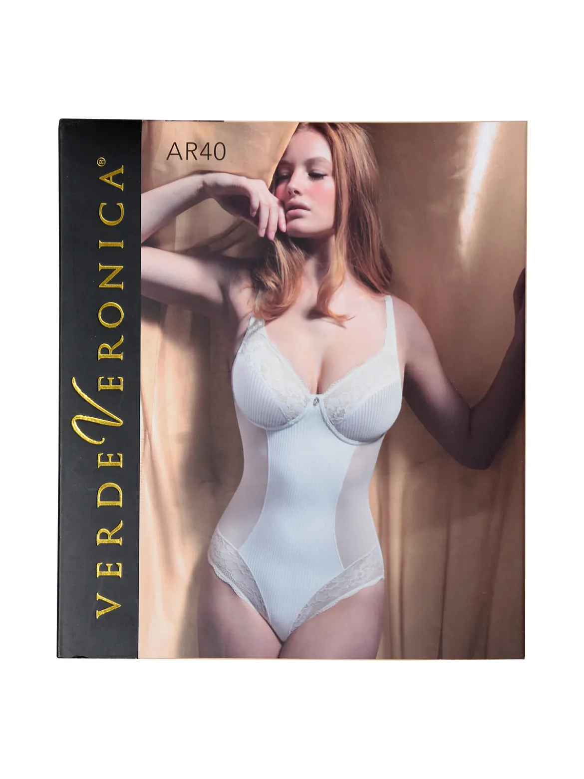 Verde Veronica AR40 Body donna con pizzo senza ferretto coppa C - fango