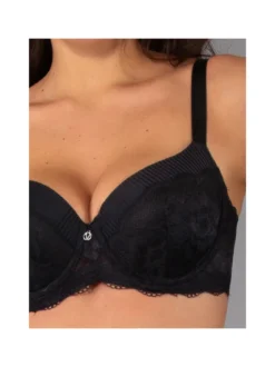 Verde Veronica AR14D Reggiseno preformato imbottito con ferretto coppa D - nero