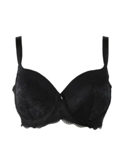 Verde Veronica AR14D Reggiseno preformato imbottito con ferretto coppa D - nero