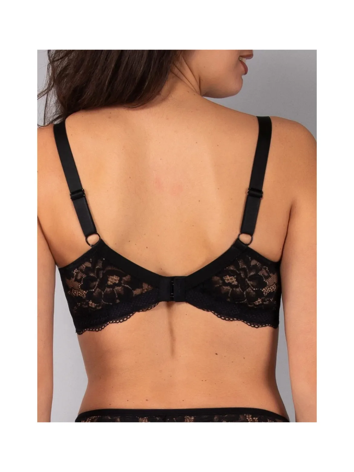 Verde Veronica AR14D Reggiseno preformato imbottito con ferretto coppa D - nero