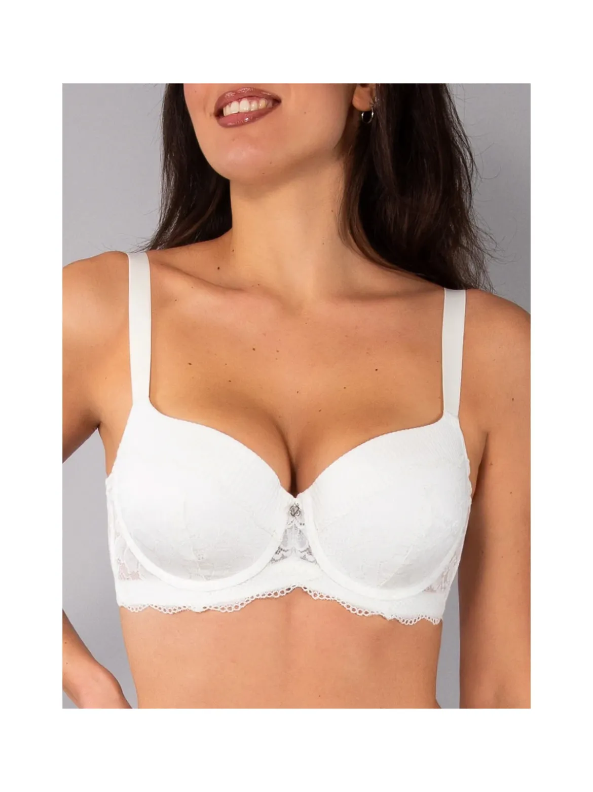 Verde Veronica AR14 Reggiseno imbottito preformato con ferretto coppa E - panna
