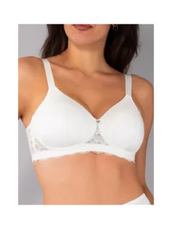 Verde Veronica AR16 Reggiseno imbottito preformato senza ferretto coppa C - panna
