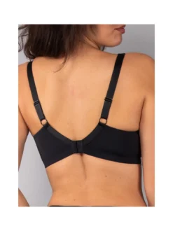 Verde Veronica AR10 Reggiseno preformato con pizzo senza ferretto coppa D - nero