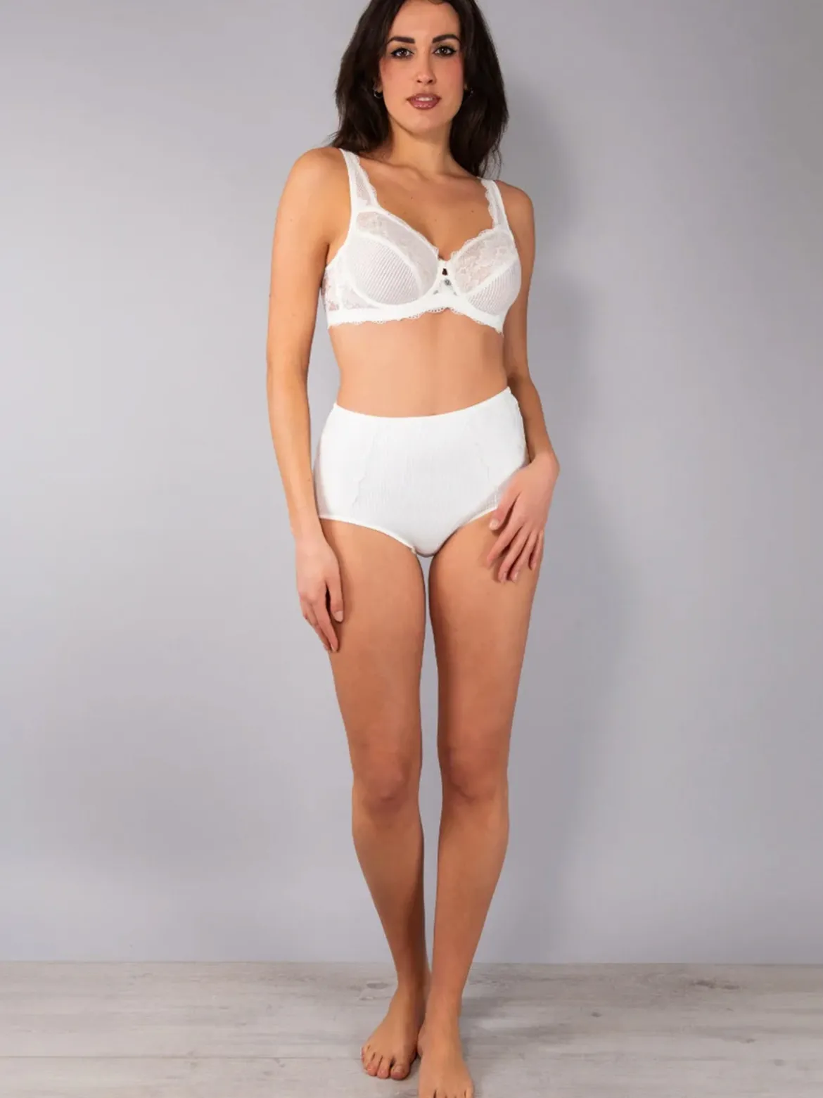 Verde Veronica AR12 Reggiseno sfoderato con ferretto coppa D - panna
