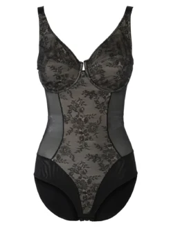 Verde Veronica DR42 Body donna francese con ferretto coppa C - nero