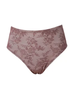Verde Veronica DR35 Slip donna a vita alta con pizzo - bordeaux