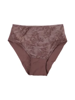 Verde Veronica DR35 Slip donna a vita alta con pizzo - bordeaux