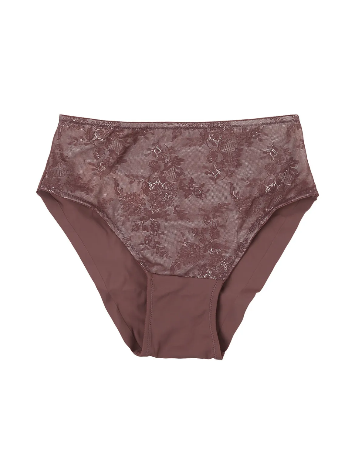 Verde Veronica DR35 Slip donna a vita alta con pizzo - bordeaux