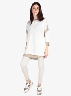 Vicbee Maxi maglia da donna a blocchi di colore