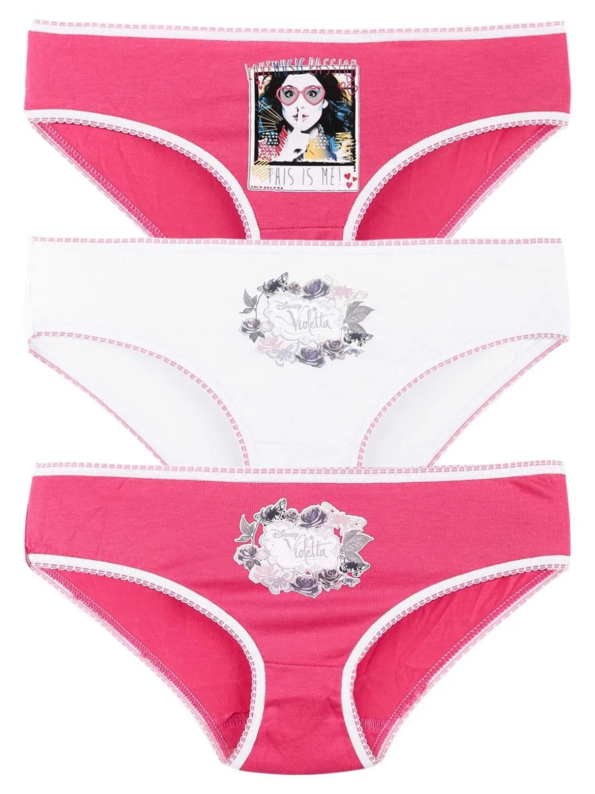 Violetta Tris slip bambina in cotone