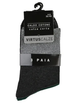 Virtus Confezione da 3 paia di calze corte donna
