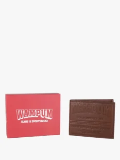 Wampum Portafoglio in pelle uomo con scritte