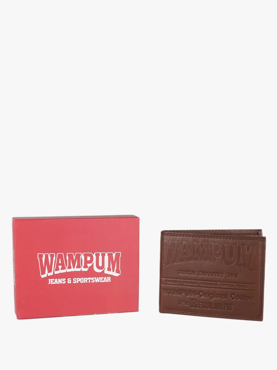 Wampum Portafoglio in pelle uomo con scritte