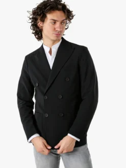 Warren Webber Blazer doppiopetto da uomo - nero