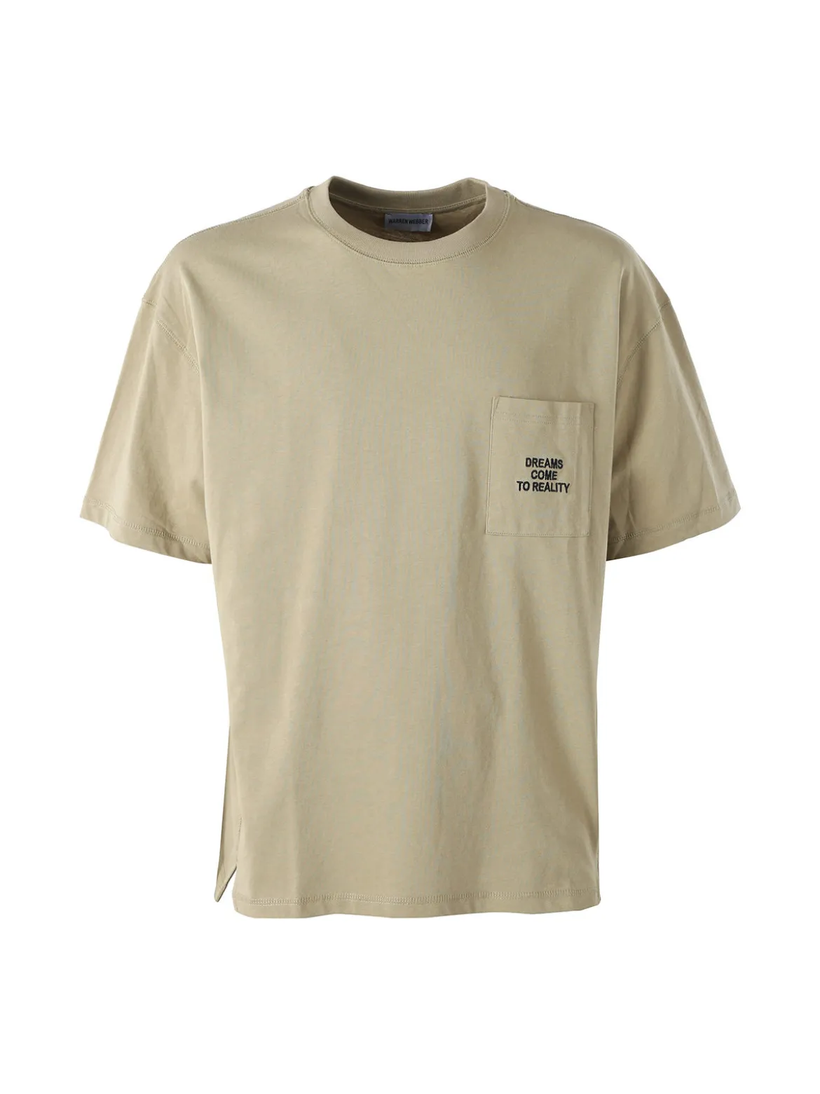 Warren Webber T-shirt oversize da uomo in cotone - khaki