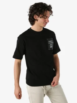 Warren Webber T-shirt oversize da uomo in cotone - nero