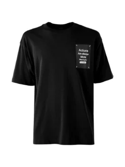 Warren Webber T-shirt oversize da uomo in cotone - nero