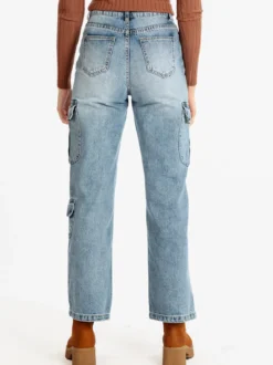 Water Jeans Jeans donna a gamba larga con tasconi