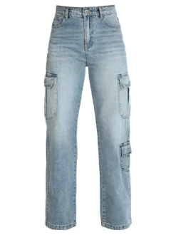 Water Jeans Jeans donna a gamba larga con tasconi