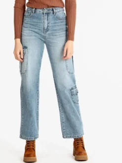 Water Jeans Jeans donna a gamba larga con tasconi