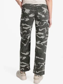 Water Jeans Pantaloni donna militari con tasconi laterali