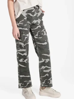 Water Jeans Pantaloni donna militari con tasconi laterali