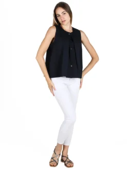 Wendy Trendy Camicia donna senza maniche in cotone