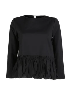 Wendy Trendy Maglia donna oversize con bordo finale a palloncino