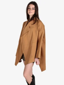 Wendy Trendy Trench donna aperto con spalle cadenti