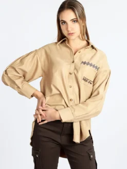 Wiya Camicia donna oversize con taschino