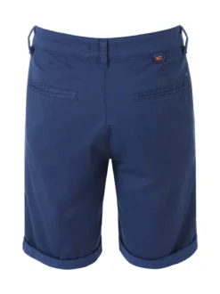 X-Cape Bermuda da uomo in cotone con stampa micro texture - blu