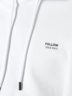 X-Cape Felpa da uomo in cotone con cappuccio - bianco