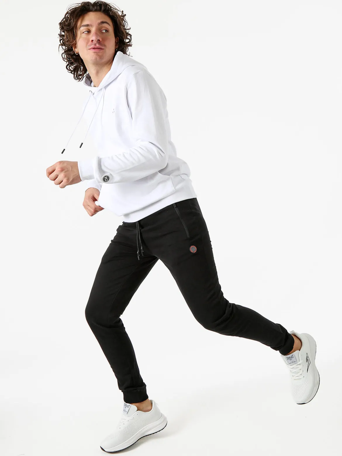 X-Cape Felpa da uomo in cotone con cappuccio - bianco