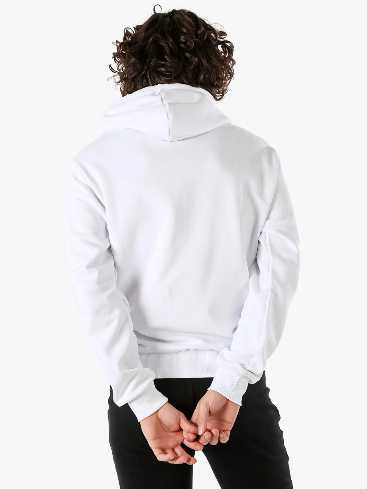 X-Cape Felpa da uomo in cotone con cappuccio - bianco